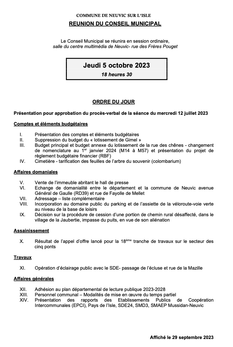 05 10 2023 ordre jour CM