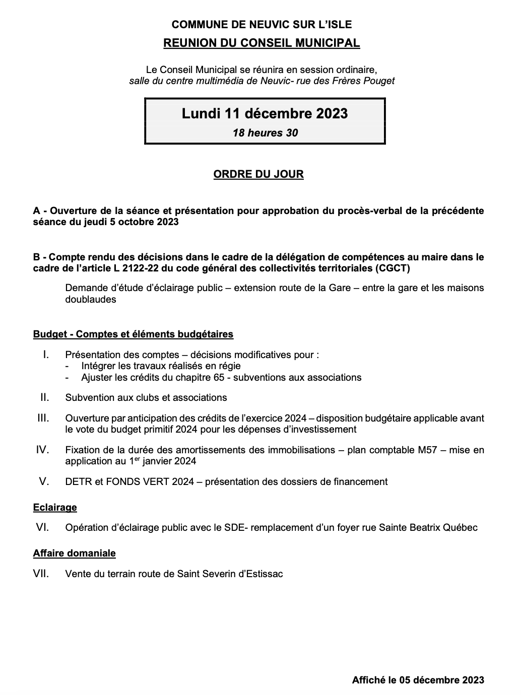 2023 11 CM ordedujour