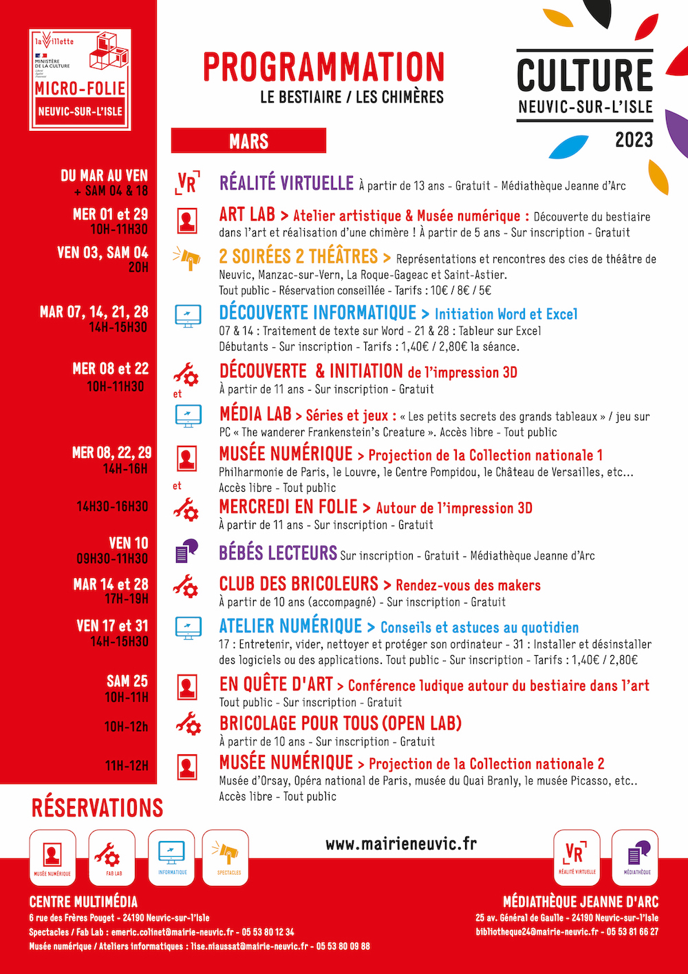 affiche recap animations MARS